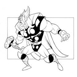 Disegno da colorare: Thor (Supereroe) #75767 - Pagine da Colorare Stampabili Gratuite