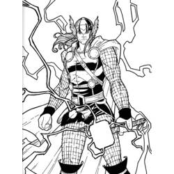 Disegno da colorare: Thor (Supereroe) #75796 - Pagine da Colorare Stampabili Gratuite