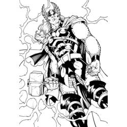 Disegno da colorare: Thor (Supereroe) #75807 - Pagine da Colorare Stampabili Gratuite