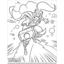 Disegno da colorare: Thor (Supereroe) #75811 - Pagine da Colorare Stampabili Gratuite