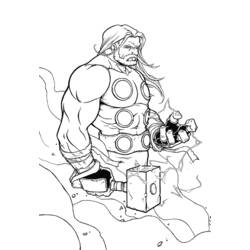 Disegno da colorare: Thor (Supereroe) #75815 - Pagine da Colorare Stampabili Gratuite