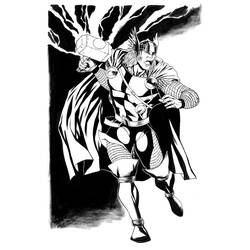 Disegno da colorare: Thor (Supereroe) #75823 - Pagine da Colorare Stampabili Gratuite