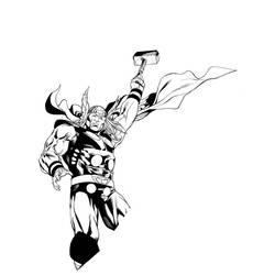 Disegno da colorare: Thor (Supereroe) #75829 - Pagine da Colorare Stampabili Gratuite