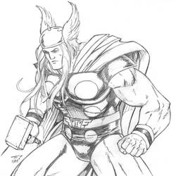 Disegno da colorare: Thor (Supereroe) #75839 - Pagine da Colorare Stampabili Gratuite