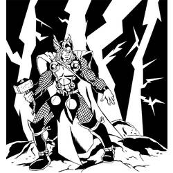Disegno da colorare: Thor (Supereroe) #75848 - Pagine da Colorare Stampabili Gratuite