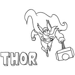 Disegno da colorare: Thor (Supereroe) #75853 - Pagine da Colorare Stampabili Gratuite
