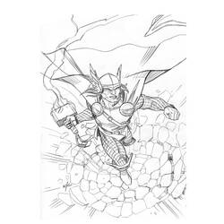 Disegno da colorare: Thor (Supereroe) #75855 - Pagine da Colorare Stampabili Gratuite