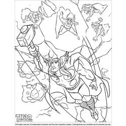 Disegno da colorare: Thor (Supereroe) #75856 - Pagine da Colorare Stampabili Gratuite