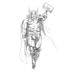 Disegno da colorare: Thor (Supereroe) #75858 - Pagine da Colorare Stampabili Gratuite