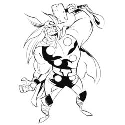 Disegno da colorare: Thor (Supereroe) #75861 - Pagine da Colorare Stampabili Gratuite