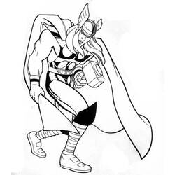 Disegno da colorare: Thor (Supereroe) #75905 - Pagine da Colorare Stampabili Gratuite