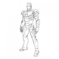Disegno da colorare: Uomo di ferro (Supereroe) #80530 - Pagine da Colorare Stampabili Gratuite