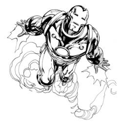 Disegno da colorare: Uomo di ferro (Supereroe) #80584 - Pagine da Colorare Stampabili Gratuite