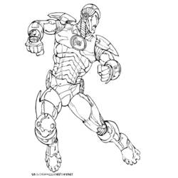 Disegno da colorare: Uomo di ferro (Supereroe) #80600 - Pagine da Colorare Stampabili Gratuite