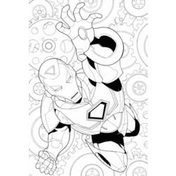 Disegno da colorare: Uomo di ferro (Supereroe) #80662 - Pagine da Colorare Stampabili Gratuite