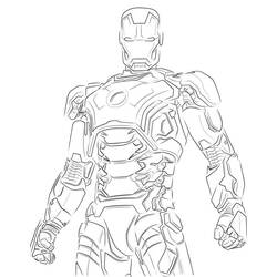 Disegno da colorare: Uomo di ferro (Supereroe) #80696 - Pagine da Colorare Stampabili Gratuite