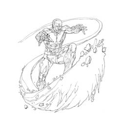 Disegno da colorare: uomo di ghiaccio (Supereroe) #83531 - Pagine da Colorare Stampabili Gratuite
