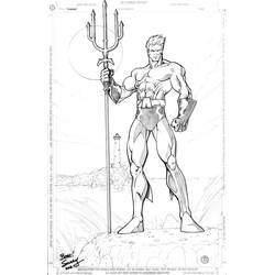 Disegni da colorare: Aquaman - Pagine da Colorare Stampabili Gratuite