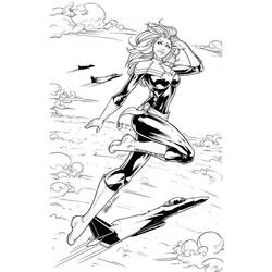 Disegni da colorare: Captain Marvel - Pagine da Colorare Stampabili Gratuite