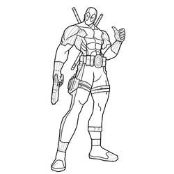 Disegni da colorare: Deadpool - Pagine da Colorare Stampabili Gratuite