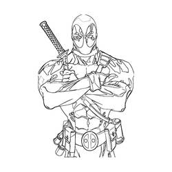 Disegno da colorare: Deadpool (Supereroi e Supercattivi) #82826 - Pagine da Colorare Stampabili Gratuite