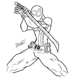Disegno da colorare: Deadpool (Supereroi e Supercattivi) #82828 - Pagine da Colorare Stampabili Gratuite