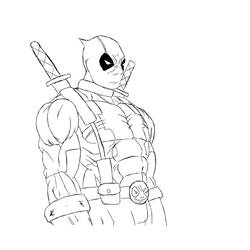Disegno da colorare: Deadpool (Supereroi e Supercattivi) #82838 - Pagine da Colorare Stampabili Gratuite