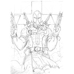 Disegno da colorare: Deadpool (Supereroi e Supercattivi) #82845 - Pagine da Colorare Stampabili Gratuite
