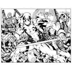 Disegno da colorare: Deadpool (Supereroi e Supercattivi) #82848 - Pagine da Colorare Stampabili Gratuite