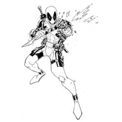 Disegno da colorare: Deadpool (Supereroi e Supercattivi) #82861 - Pagine da Colorare Stampabili Gratuite