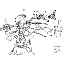 Disegno da colorare: Deadpool (Supereroi e Supercattivi) #82896 - Pagine da Colorare Stampabili Gratuite