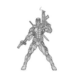 Disegno da colorare: Deadpool (Supereroi e Supercattivi) #82897 - Pagine da Colorare Stampabili Gratuite