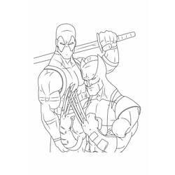 Disegno da colorare: Deadpool e Wolverine (Supereroi e Supercattivi) #219329 - Pagine da Colorare Stampabili Gratuite