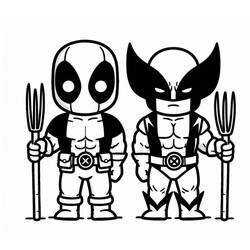 Disegno da colorare: Deadpool e Wolverine (Supereroi e Supercattivi) #219332 - Pagine da Colorare Stampabili Gratuite