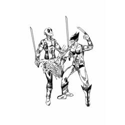 Disegni da colorare: Deadpool e Wolverine - Pagine da Colorare Stampabili Gratuite