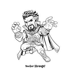 Disegni da colorare: Doctor Strange - Pagine da Colorare Stampabili Gratuite
