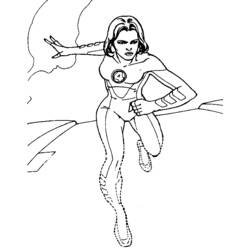 Disegno da colorare: Donna Invisibile (Supereroi e Supercattivi) #83217 - Pagine da Colorare Stampabili Gratuite