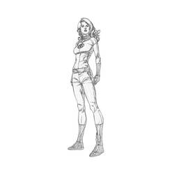 Disegno da colorare: Donna Invisibile (Supereroi e Supercattivi) #83218 - Pagine da Colorare Stampabili Gratuite