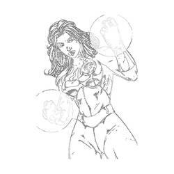 Disegno da colorare: Donna Invisibile (Supereroi e Supercattivi) #83220 - Pagine da Colorare Stampabili Gratuite