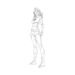 Disegno da colorare: Donna Invisibile (Supereroi e Supercattivi) #83229 - Pagine da Colorare Stampabili Gratuite