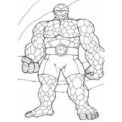 Disegni da colorare: Fantastici Quattro - Pagine da Colorare Stampabili Gratuite