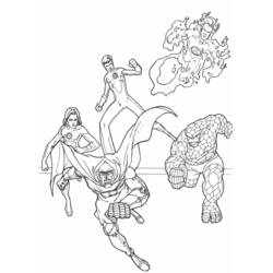 Disegno da colorare: Fantastici Quattro (Supereroi e Supercattivi) #76358 - Pagine da Colorare Stampabili Gratuite