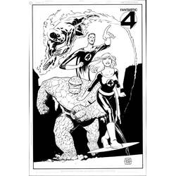 Disegno da colorare: Fantastici Quattro (Supereroi e Supercattivi) #76454 - Pagine da Colorare Stampabili Gratuite