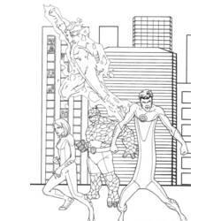 Disegno da colorare: Fantastici Quattro (Supereroi e Supercattivi) #76469 - Pagine da Colorare Stampabili Gratuite