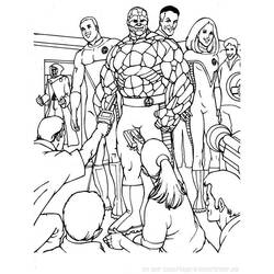 Disegno da colorare: Fantastici Quattro (Supereroi e Supercattivi) #76482 - Pagine da Colorare Stampabili Gratuite