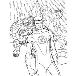 Disegno da colorare: Fantastici Quattro (Supereroi e Supercattivi) #76499 - Pagine da Colorare Stampabili Gratuite