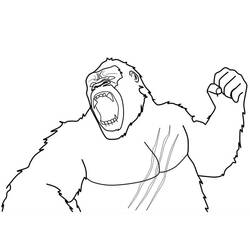 Disegno da colorare: King Kong (Supereroi e Supercattivi) #203374 - Pagine da Colorare Stampabili Gratuite