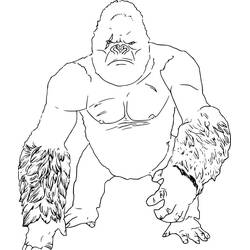 Disegno da colorare: King Kong (Supereroi e Supercattivi) #203382 - Pagine da Colorare Stampabili Gratuite