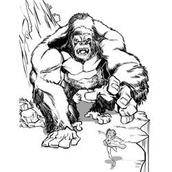 Disegno da colorare: King Kong (Supereroi e Supercattivi) #203387 - Pagine da Colorare Stampabili Gratuite