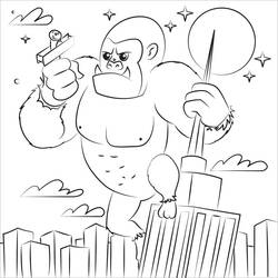 Disegno da colorare: King Kong (Supereroi e Supercattivi) #203389 - Pagine da Colorare Stampabili Gratuite